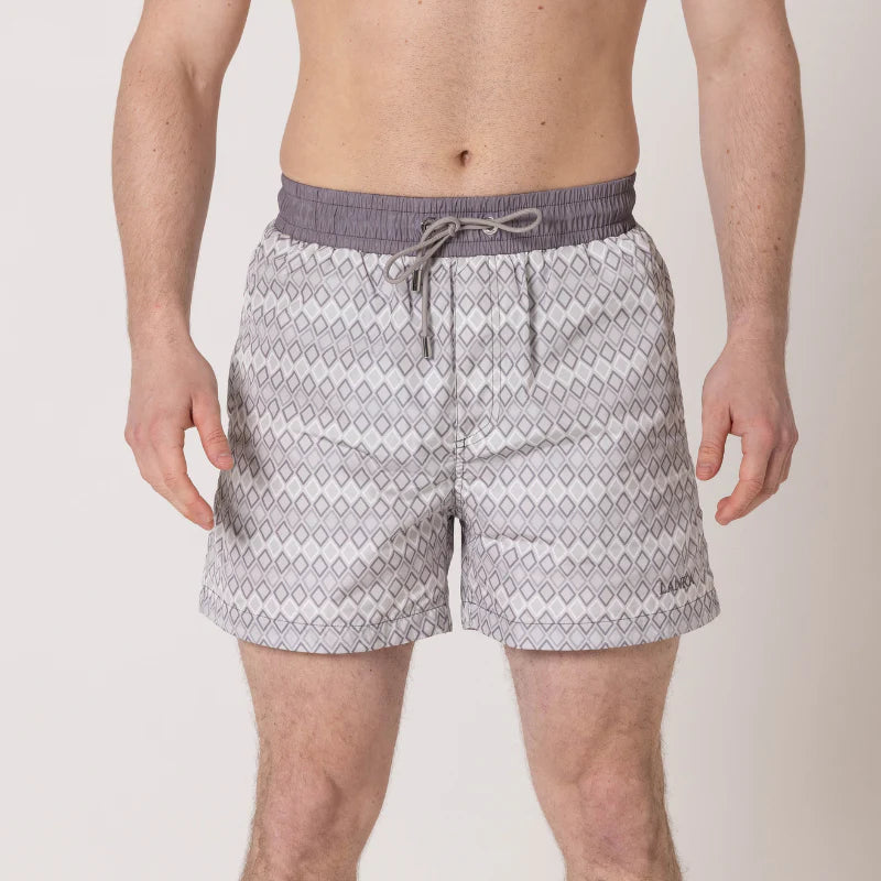 Lanka Diamond Swim Shorts - Light Grey